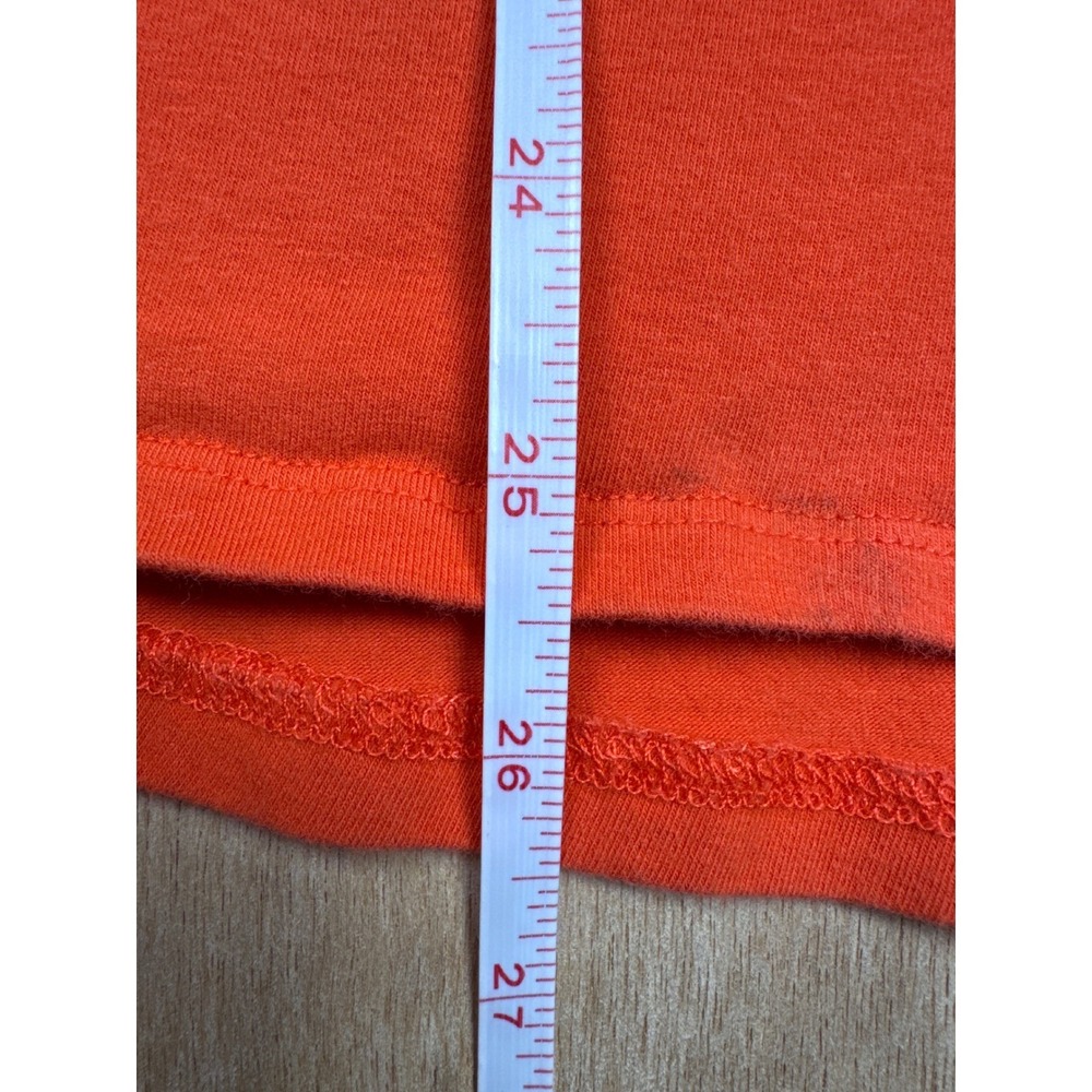 Michael Kors Orange V Neck 3/4 Sleeve Top Gold Zip Detail Women's Size XL - Picture 7 of 8